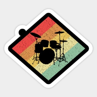 Retro Vintage 80s Drumming Gift For Drummers & Percussionists Sticker